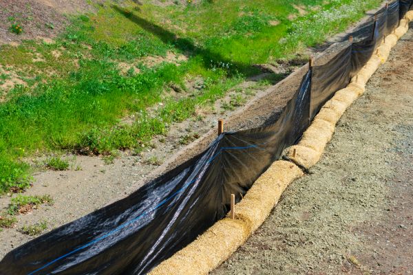 Straw Wattle Installation in Port Orchard